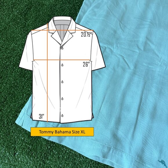 Tommy Bahama Short Sleeve Floral Textured Woven Silk Solid Green Shirt Size XL - Picture 2 of 16